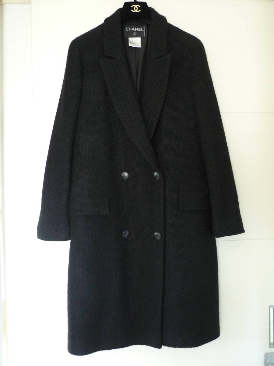 シャネル CHANEL  ブラックツイードコート・ヴィンテージ・蓋付きポケット・美品・レア拍卖