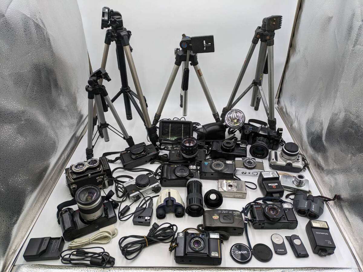 【1円スタート・一部通電確認済み】 カメラ 三脚 フラッシュ ジャンク品 まとめ Nikon LYNX90 Canon OLYMPUSPEN PEN-EE Konica OLYMPUS 他拍卖