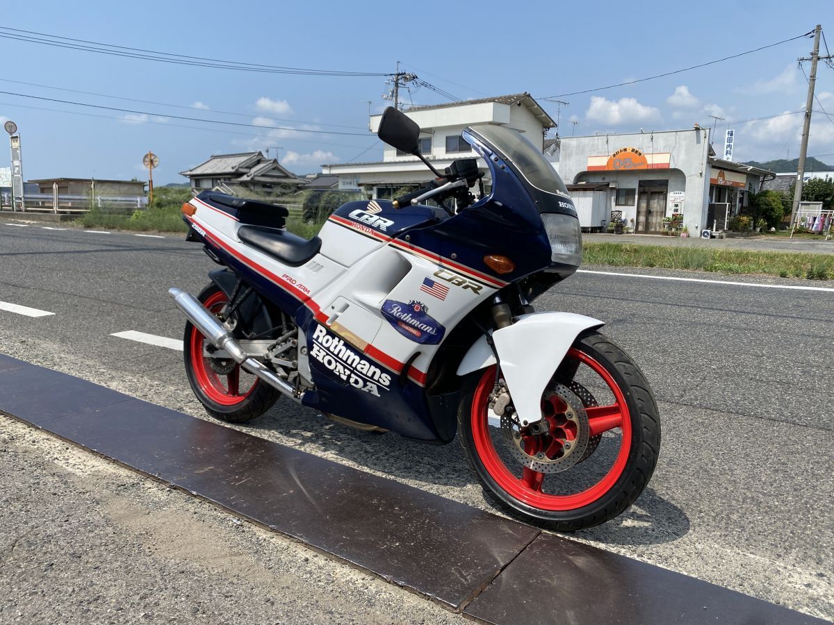 ホンダ CBR250R MC17 ハリケーン 実動 書類付 吹け上がり良好 快音 ロスマンズ サンセイレーシング マフラー レストア カスタムにも拍卖