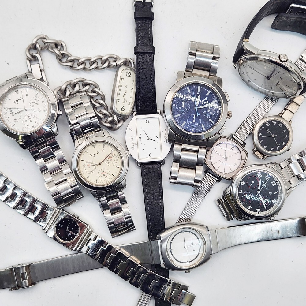 agnes b. アニエスベー 11本セット クロノグラフ メンズレディース カレンダー デイト 28-52拍卖