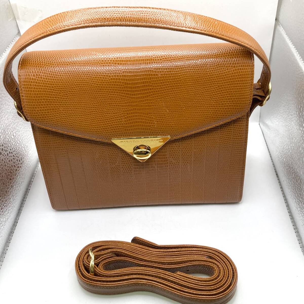 #17762 ヒロココシノ HIROKO KOSINO 2WAY ハンドバッグ ショルダーバッグ 21㎝×17㎝×9㎝ 現状品拍卖