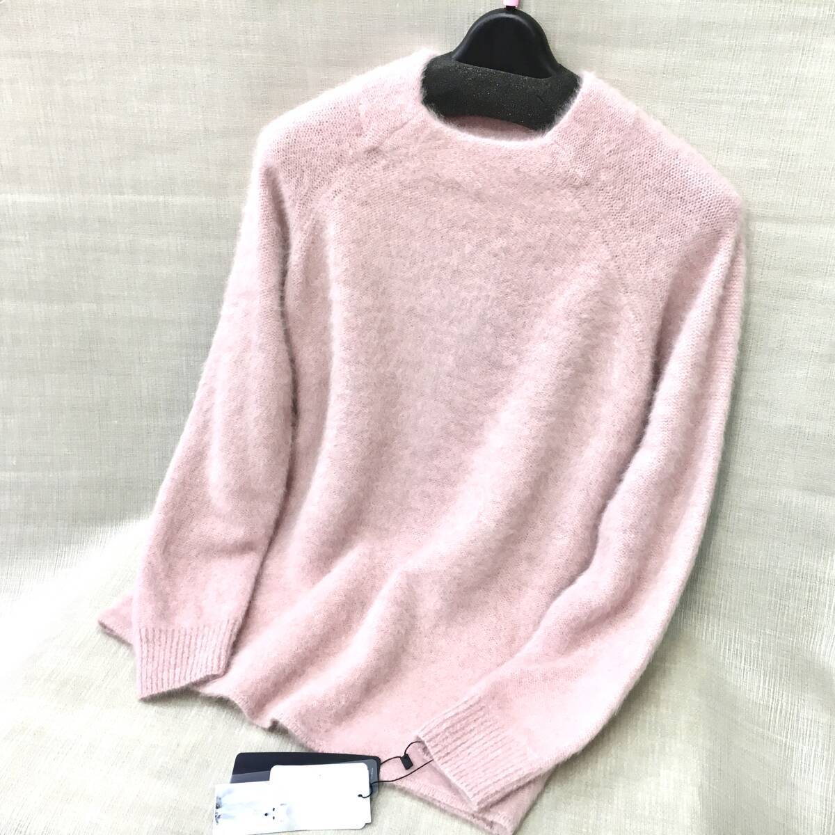 【新品¥35800】婦人 高級ブルーフォックス100% セーター M-L サイズ 送料無料p③ レディース 希少毛 天然高級獣毛 ラグランスリーブ拍卖