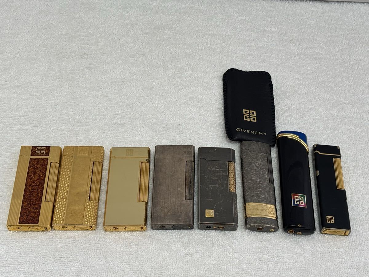 【231-4】1円〜 GIVENCHY ジバンシー ライター 8点まとめ 現状出品 喫煙 喫煙具 シルバー ゴールド ブラウン 1点ケース付き 同梱不可拍卖