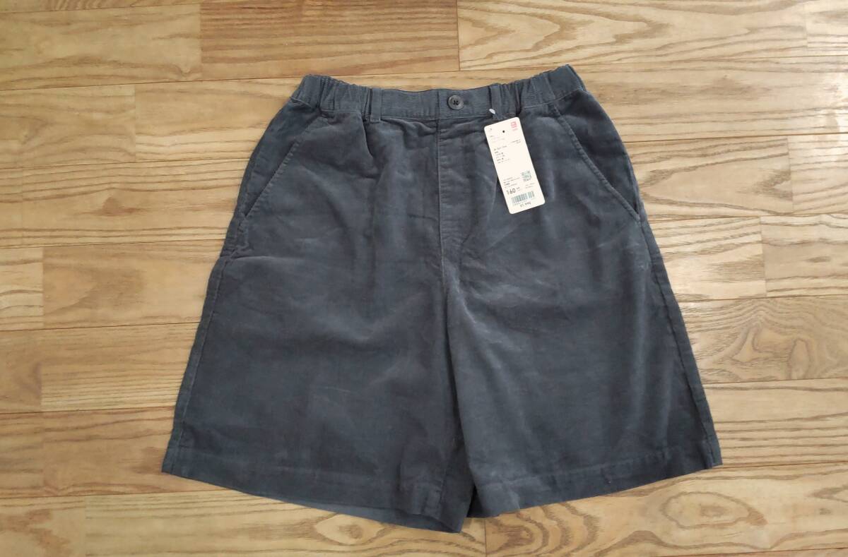 新品タグつき ユニクロ キッズ コーデュロイショートパンツ 160拍卖