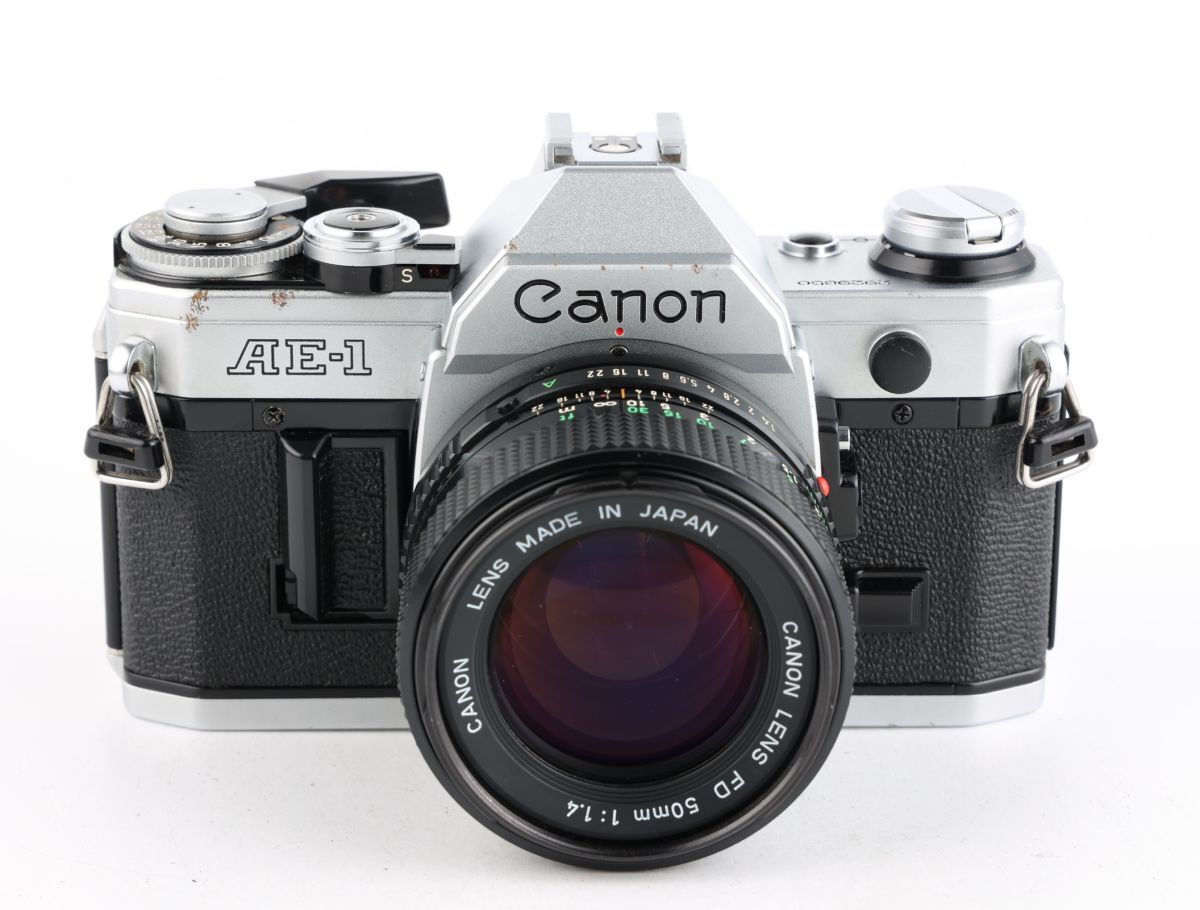【かめらや】1399 Canon AE-1 + New FD 50mm F1.4 MF一眼レフ フイルムカメラ 標準レンズ拍卖