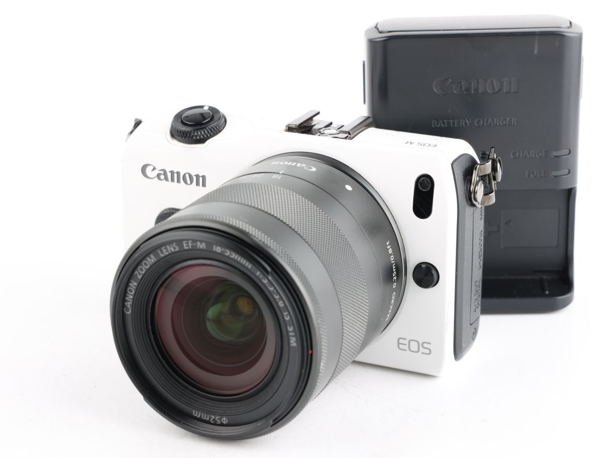 【かめらや】1429 Canon EOS M + EF-M 18-55mm F3.5-5.6 IS STM 標準ズームレンズ ミラーレス一眼拍卖