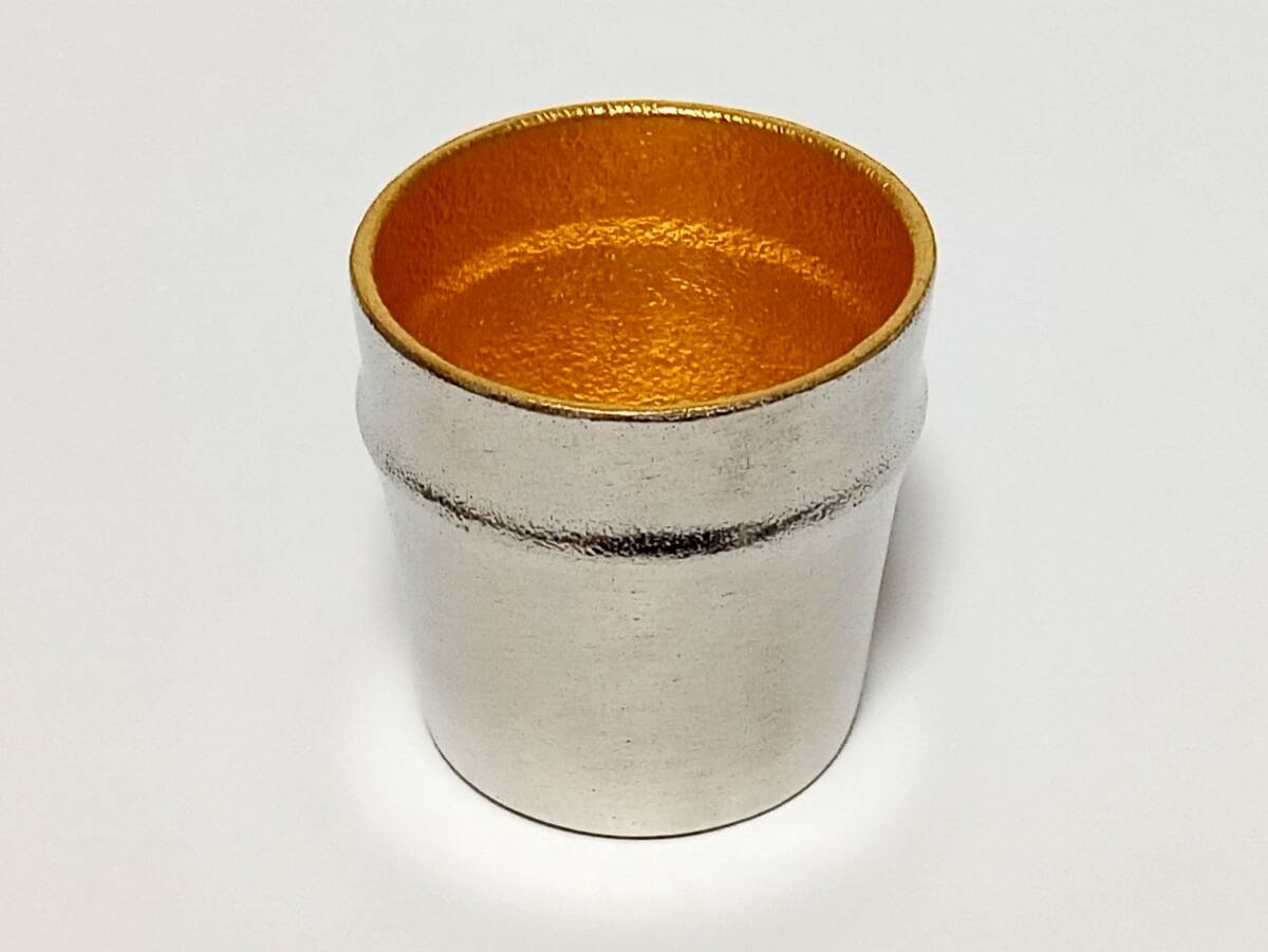 能作 NOUSAKU ぐい呑み 竹 60cc 錫 金箔 酒器 お猪口 おちょこ 未使用拍卖