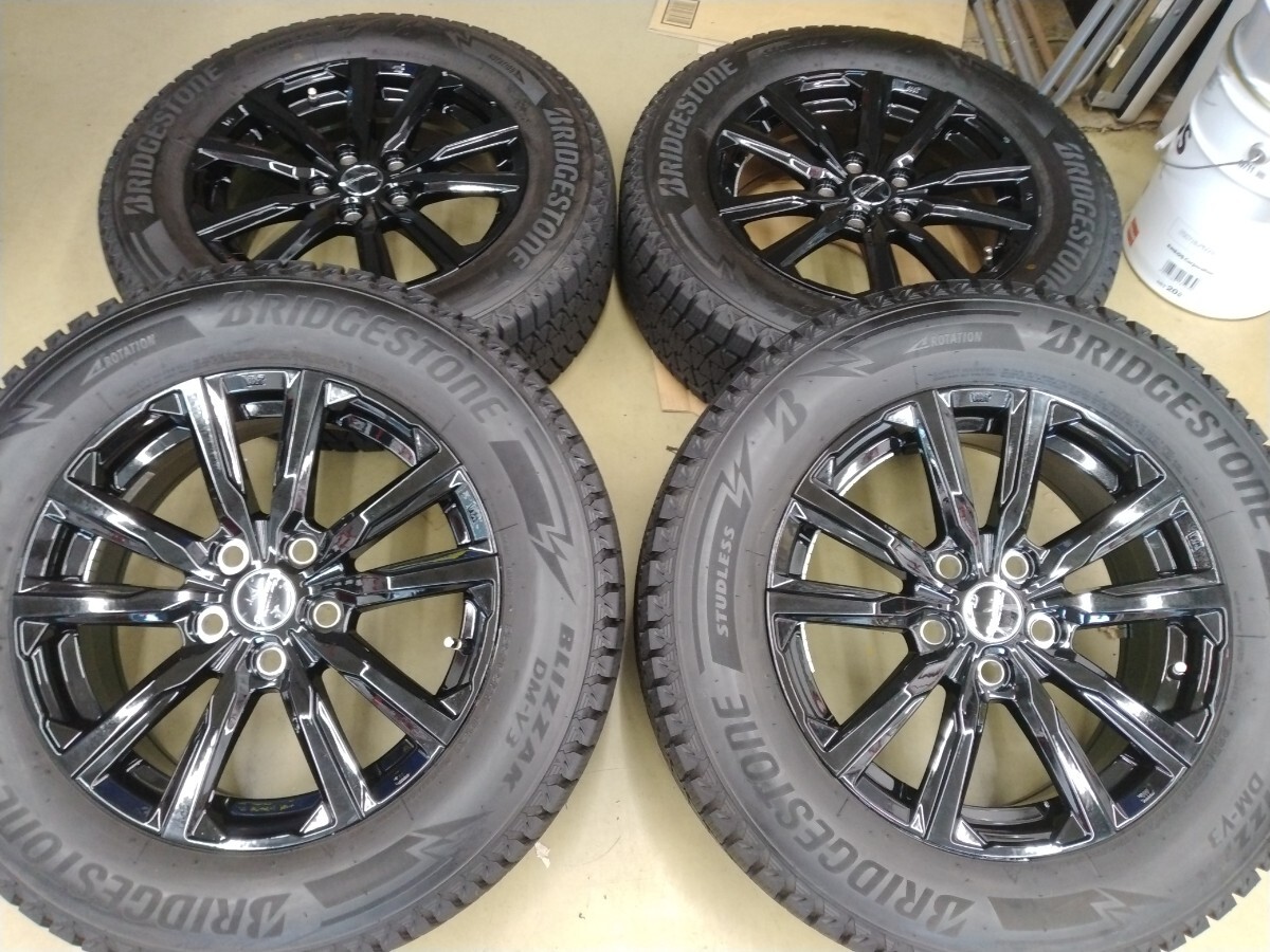 送料安 新品ピアノブラックホイール 純正ナット用 24年 2024年 ブリザック DM-V3 225/65R17 4本 40アルファード 40ヴェルファイア 手渡しOK拍卖