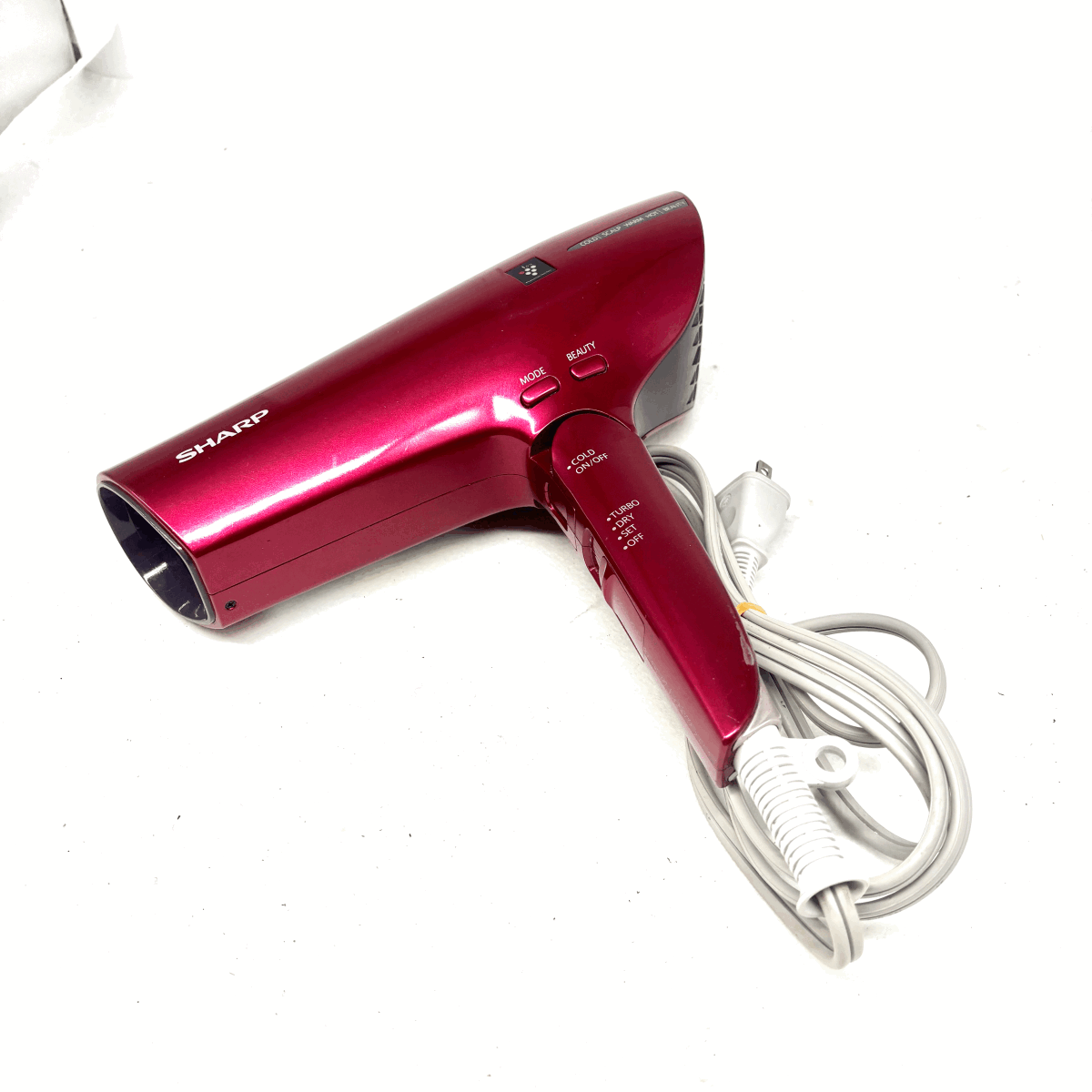 1円スタート 【超希少な良品】動作確認済み SHARP シャープ ヘアドライヤー プラズマクラスター 搭載 レッド IB-HP9-R拍卖