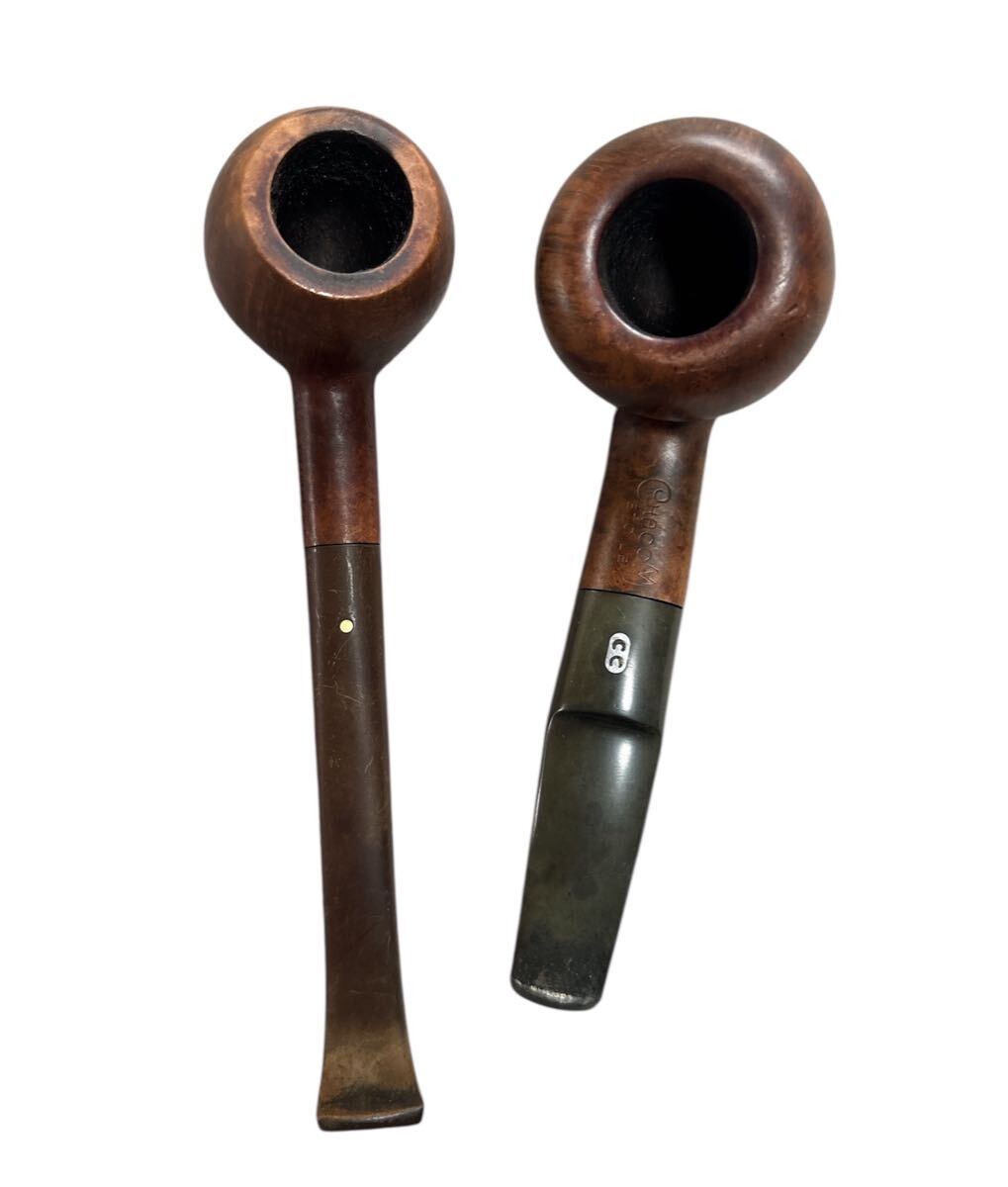 1円スタート: パイプ 2点セット DUNHILL BRUYERF ダンヒル シャコム 煙管 アンティーク 喫煙具 コレクション 昭和レトロ (w2021)拍卖