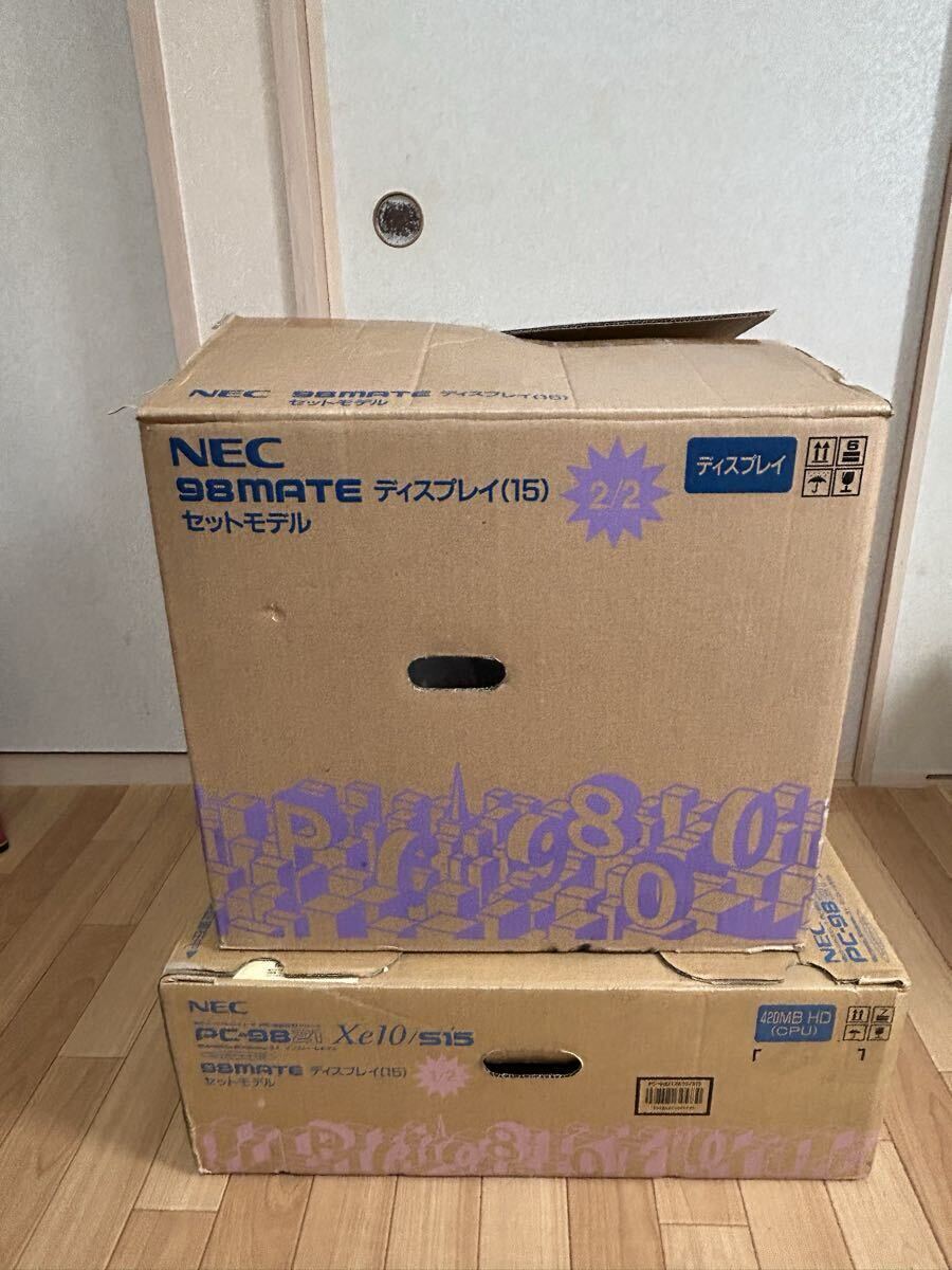 NEC PC-9821Xe10/S15、98MATE ディスプレイ(15)セット パソコン モニター 通電のみ確認済み 中古ジャンク( 2個口発送)拍卖