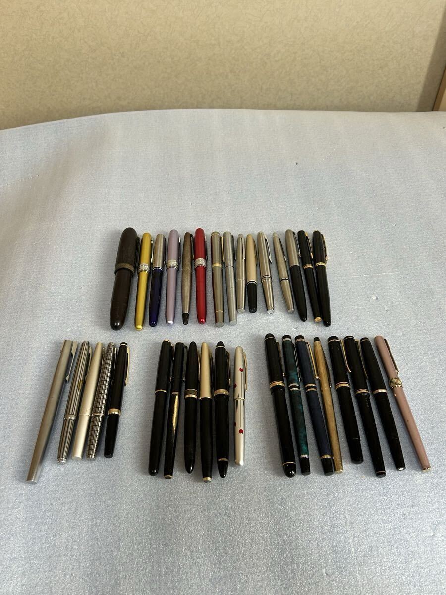 万年筆 34本まとめて PILOT PLATINUM その他 ペン先18K-750、18KWG、18carats、14K、14K-585、その他材質不明、動作未確認 中古ジャンク拍卖