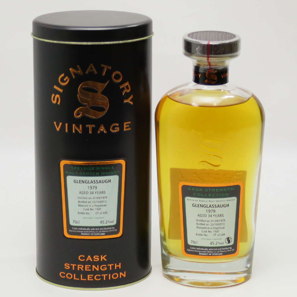 GLENGLASSAUGH グレングラッサ 1979 34年 1979-2013 700ml 45.2% 未開栓 Signatory シグナトリー カスクストレングス拍卖