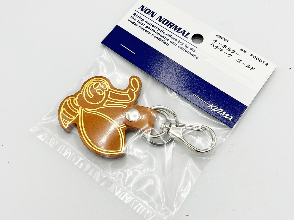 シャリー 革製 キーホルダー 限定 金 / 完全復刻 シャリィ生誕50周年記念 ハチマーク 押し型 シャリィ ダックス 4mini 拍卖