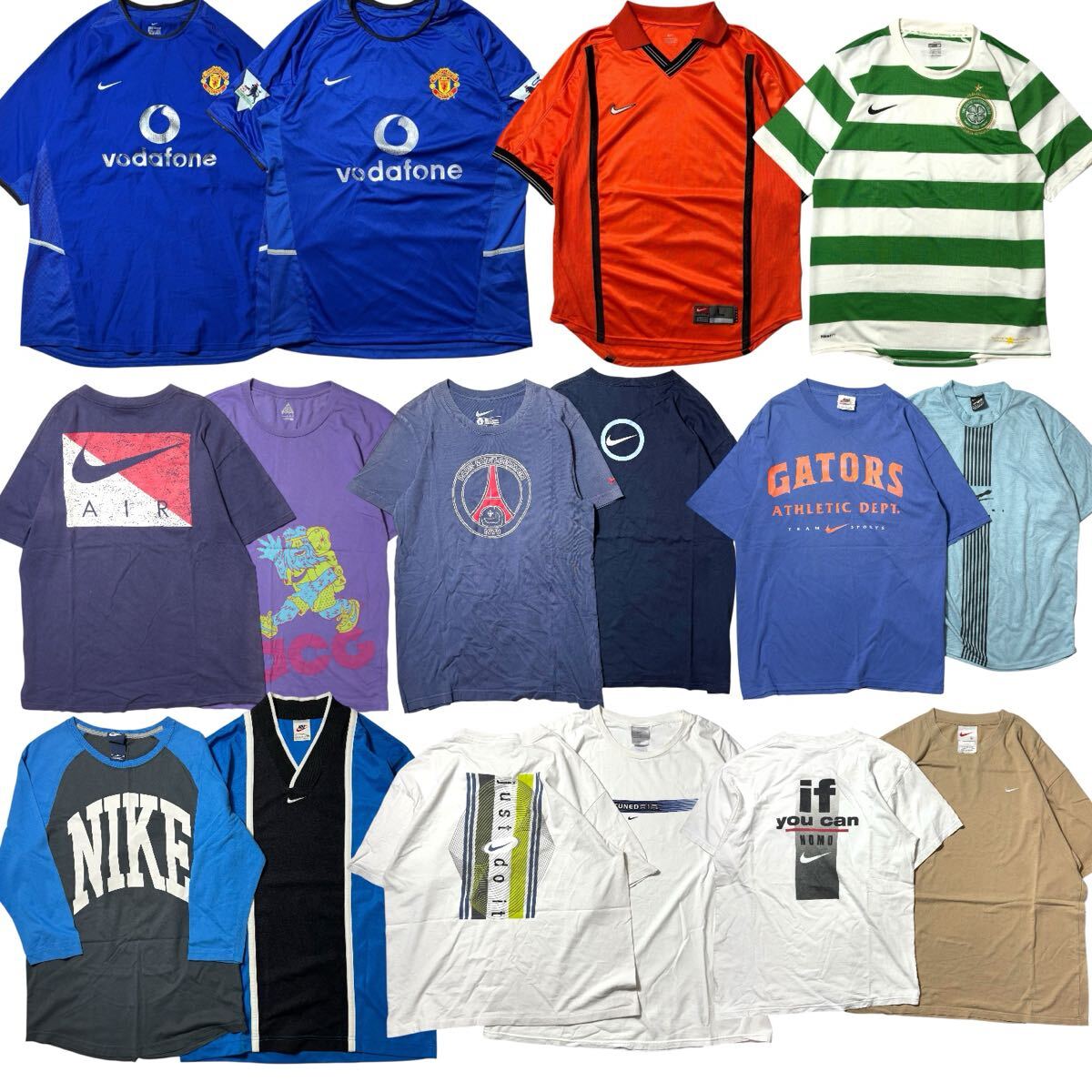 1スタ 1円スタート 90s 00s Nike 16着まとめ売り ゲームシャツ tシャツ シャツ マンチェスターユナイテッド psg 古着卸 USA製拍卖