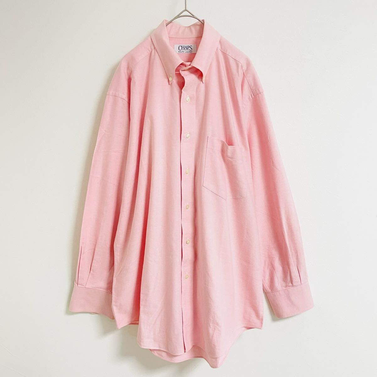 アメカジ古着★【チャップス/ラルフローレン】長袖ボタンダウンシャツ/カジュアルシャツ/41-84/衝撃プライス!1点限定販売!D89拍卖