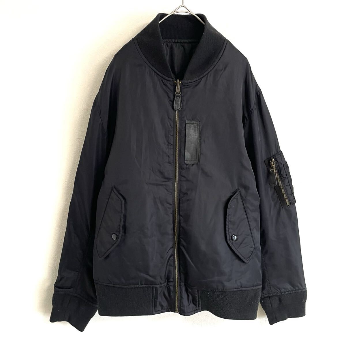 【フリークスストア/MA-1】オリジナル高級リバーシブルフライトジャケット/ブラック/L表記/衝撃プライス!ミリタリー/売切りSALE!NE2拍卖