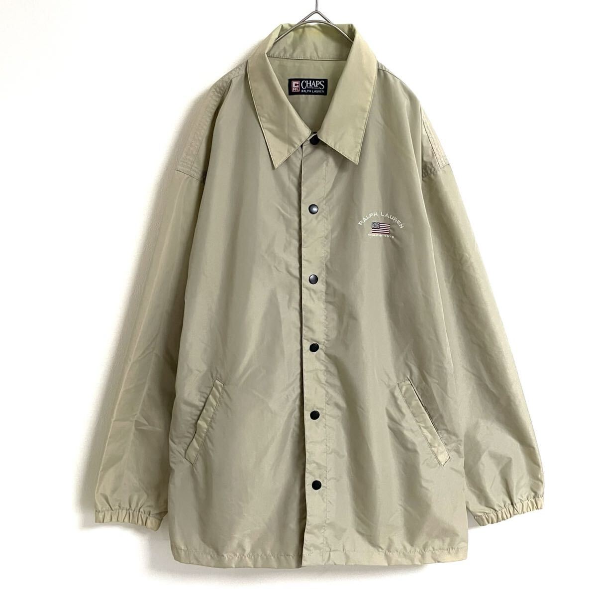 【CHAPSラルフローレン】オリジナル高級クラシックコーチジャケット/ベージュ/L表記/衝撃プライス!ヴィンテージ/アメカジ古着!NE63拍卖