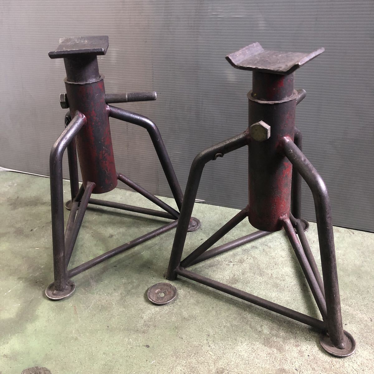 ②ジャッキスタンド ウマ 馬ジャッキ リジットラック カーメンテ 2台セット拍卖