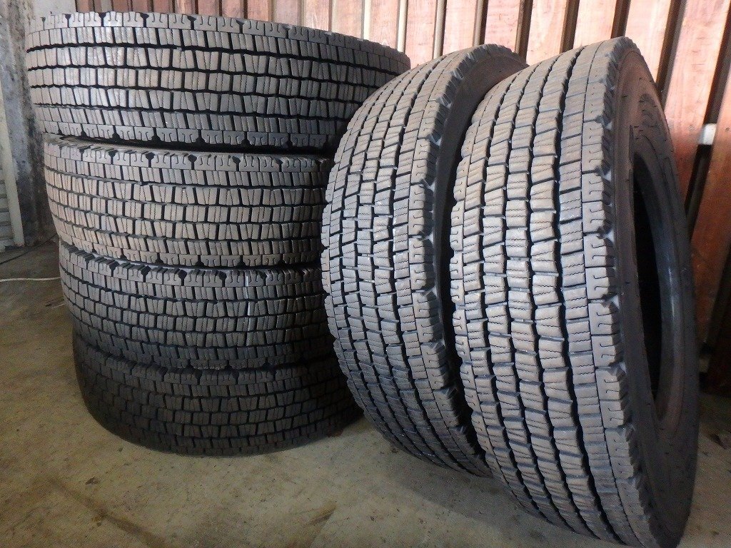 N150 2024年製 バリ溝 送料無料【225/80R17.5 123/122】ダンロップ SP081 スタッドレス 6本 約8.5分山拍卖