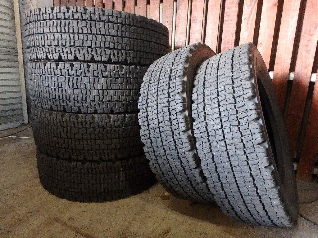 N705 送料無料【225/70R19.5 130/128】ブリヂストン W970 スタッドレス 6本 2021年製 約5.5-6分山拍卖