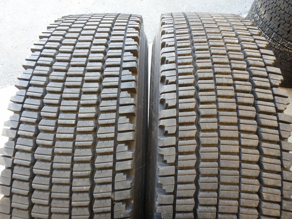 N763-1 送料無料【12R22.5 16PR】ブリヂストン W973 スタッドレス 2本 2024年製 約7.5分山拍卖