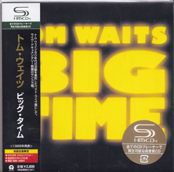 《美品》即決 紙ジャケット4【ビッグ・タイム / トム・ウェイツ《高音質・SHM-CD》=ベスト・ライヴ盤!】帯付/廃盤拍卖