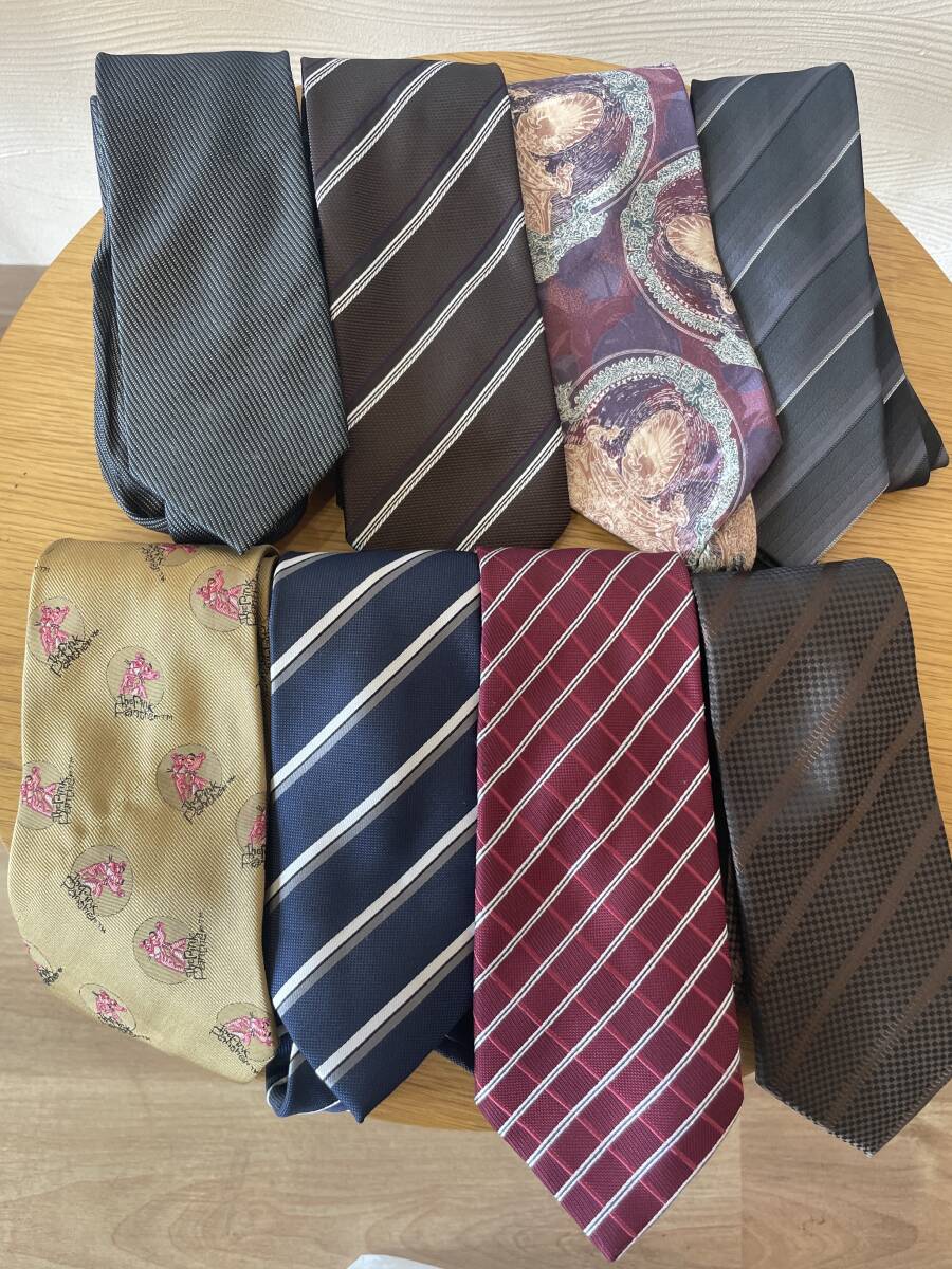 *10234 ネクタイ8点おまとめ ピンクパンサー/LEIMIE EDWARD/LuccBeui/JABKNTTY/TRENDCOLOR/SMODE/PTACERE/拍卖
