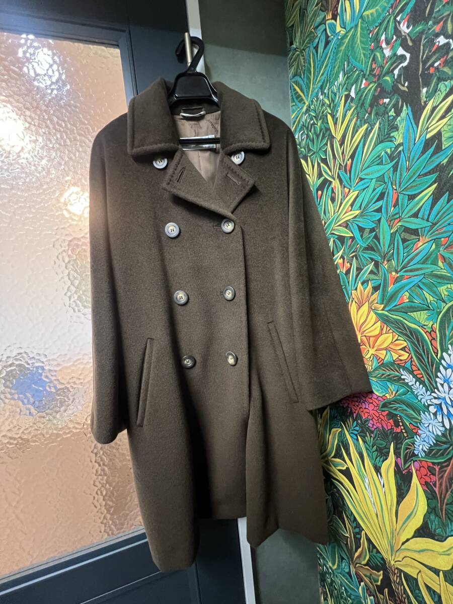 *10225 Max Mara ブラウン ダウンコート コート ロング レディース 冬服 茶色 38 拍卖