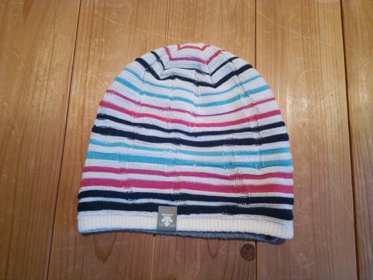 中古 デサント ニット帽 女性 子供 向き サイズはご自身で判断してください拍卖