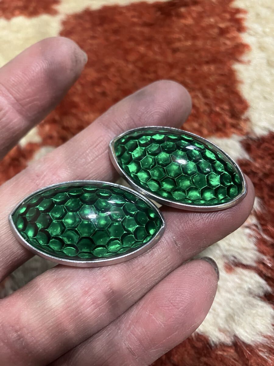 1970's Oval reflectors オーバル リフレクター 楕円形 プラスチック キャッツアイ chopper シュウィン ショベル パン ナックル拍卖