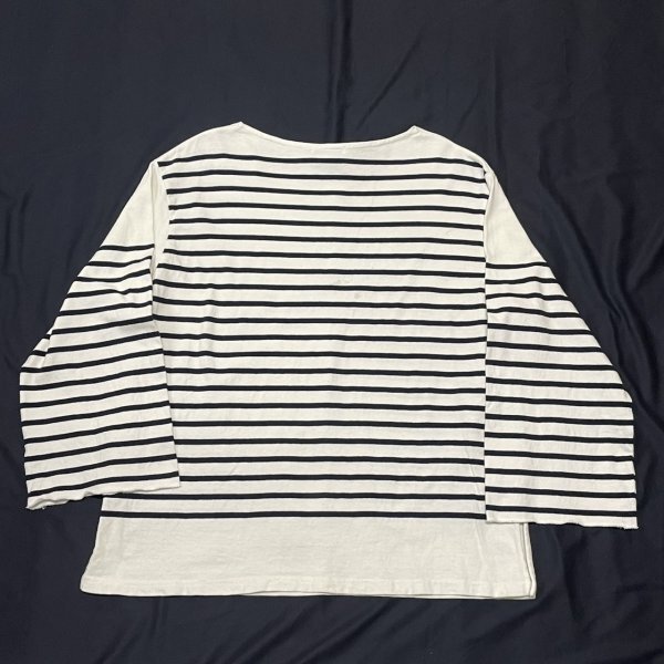 JOURNAL STANDARD ボーダー カットソー ジャーナルスタンダード  長袖Tシャツ ロンT サイドスリット レディース フリーサイズ 石瀬7448拍卖