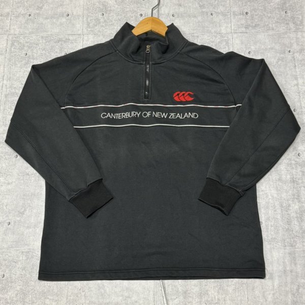 CANTERBURY OF NEW ZEALAND ハーフジップ スウェット カンタベリーオブニュージーランド ジャージ ラガーシャツ ビッグロゴ 石瀬7700拍卖