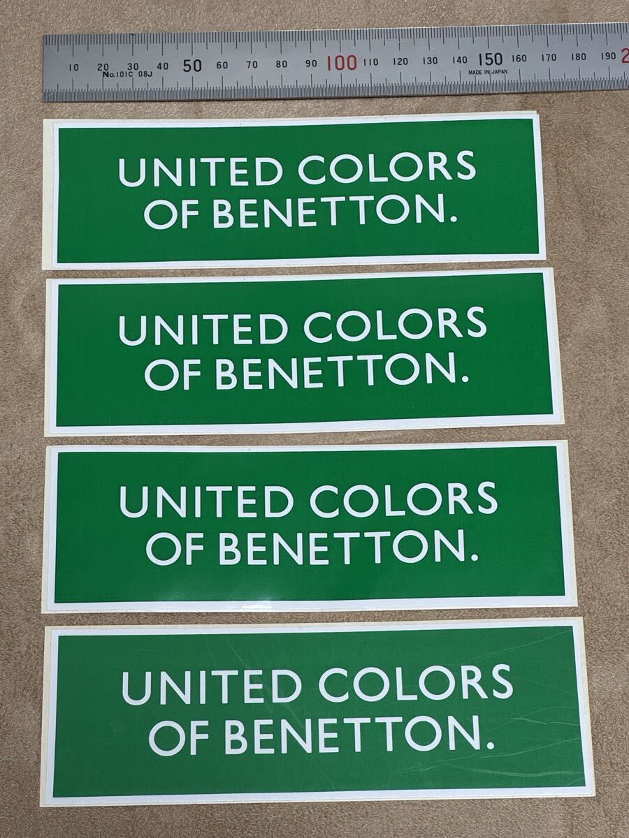 ベネトン BENETTON ステッカー4枚セット 送料込み F1 F-1 当時物 送料込み拍卖
