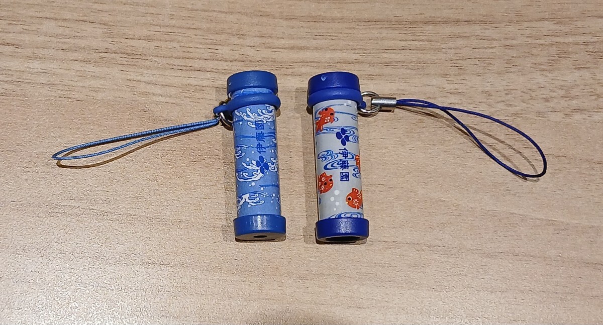 伊藤園 ストラップ 万華鏡 金魚 海 2点 セット まとめ売り 飾り 雑貨 コレクション キーホルダー ノベルティ拍卖