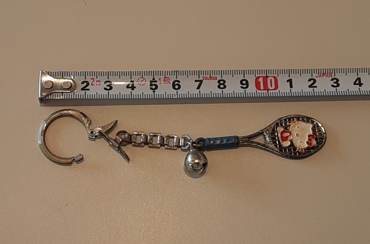 ハローキティ テニスラケット 型 昭和レトロ ビンテージ キーホルダー 飾り コレクション 雑貨 HELLO KITTY拍卖