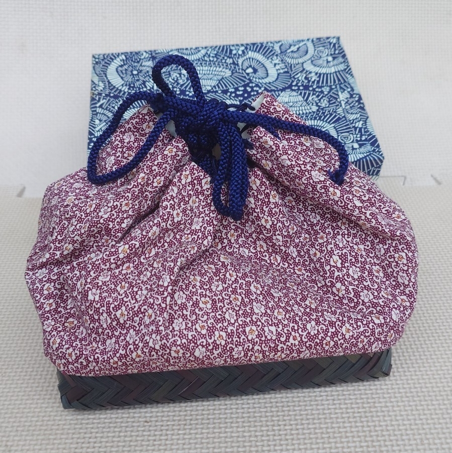 巾着 かご巾着 和装 浴衣 小物 花柄 フラワー 赤系拍卖