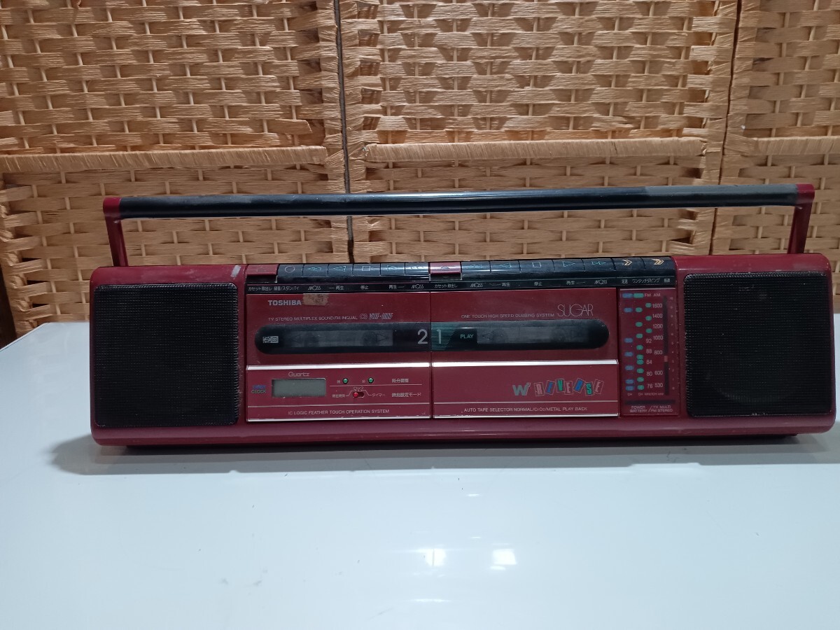 60694 TOSHIBA/東芝 ラジカセ RT-SW70 ジャンク コンセントなし 昭和レトロ 〈自宅保管品〉拍卖
