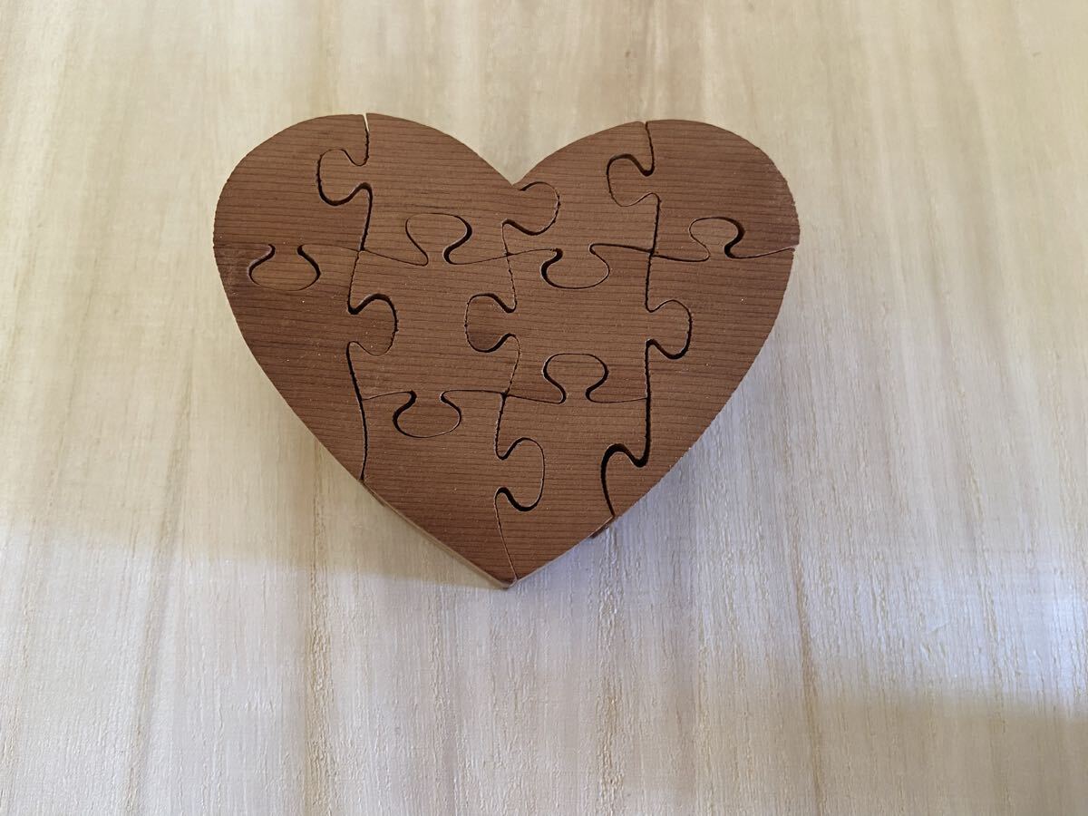 60872 ジグソーパズル 木製 ハート オブジェ インテリア拍卖