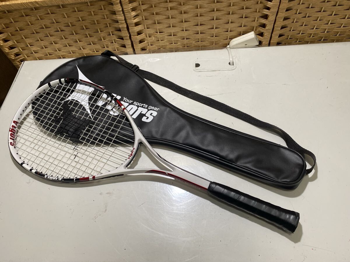 60970【自宅保管品】VSTN-6753 ホワイト/レッド 軟式テニスラケット Vigors拍卖