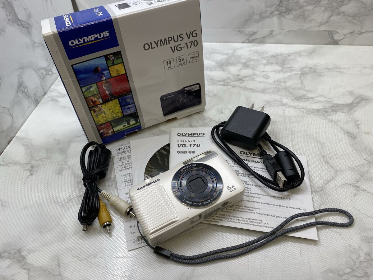 61195【自宅保管品】OLYMPUS オリンパス コンパクトデジカメ VG-170 1400万画素 デジタルカメラ拍卖