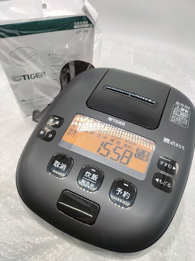 ■TIGER 5.5合炊き 圧力IH炊飯ジャー 2025年製 JPI-S10N 外箱無し/計量カップ・しゃもじ付/数回使用良品 ■拍卖