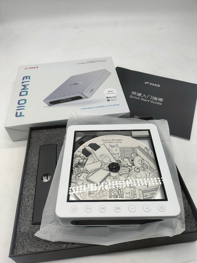 ☆FIIO DM13 多機能ポータブルステレオCDプレーヤー 人気のクリア(透明カラー) Bluetooth対応 内容確認のみ未使用☆拍卖