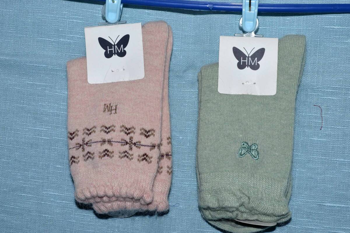 HM ハナエモリ・ソックス 2足セット(未使用品)拍卖