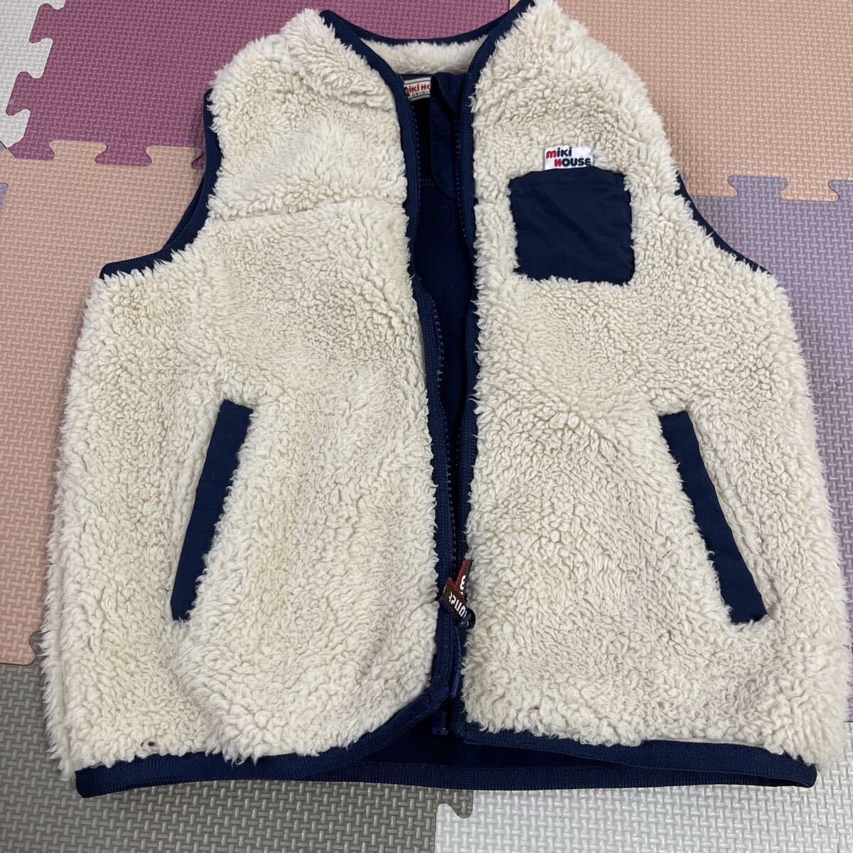 ミキハウス ベスト  フリースベスト ボアベスト100サイズ 冬服拍卖