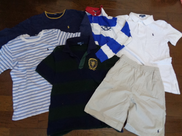 全てラルフローレン*150*まとめ売り*福袋*ラガーシャツ*Tシャツ*ロンT*ハーフパンツ*普段着*転売拍卖