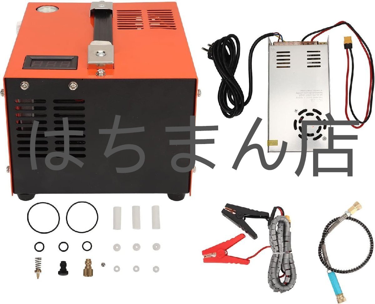 PCP エアコンプレッサー、4500psi 30MPa DC 12V または 110v AC 高圧エアポンプ 電源アダプター内蔵、自動シャットオフ オイル/ウォーター拍卖