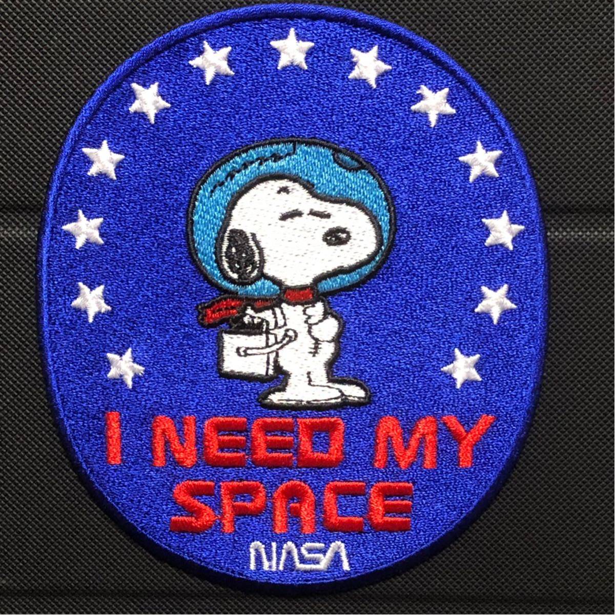 スヌーピー 宇宙服 NASA ワッペン 青拍卖