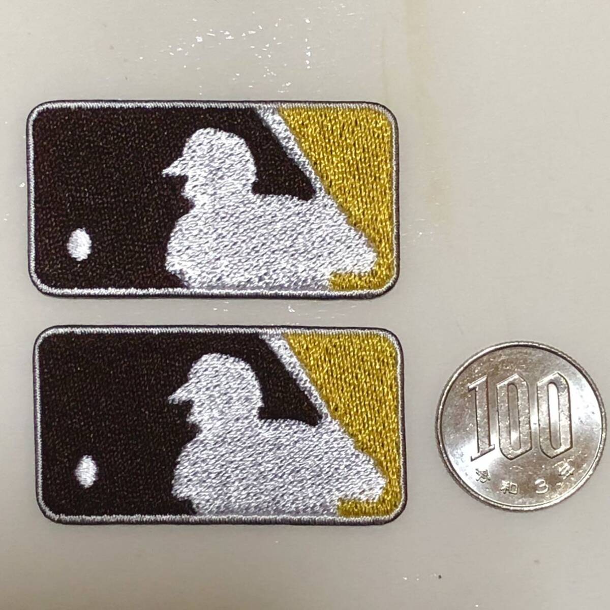 MLB バッターマン ミニサイズ (約5cm) 2枚セット ワッペン パドレスカラー B拍卖
