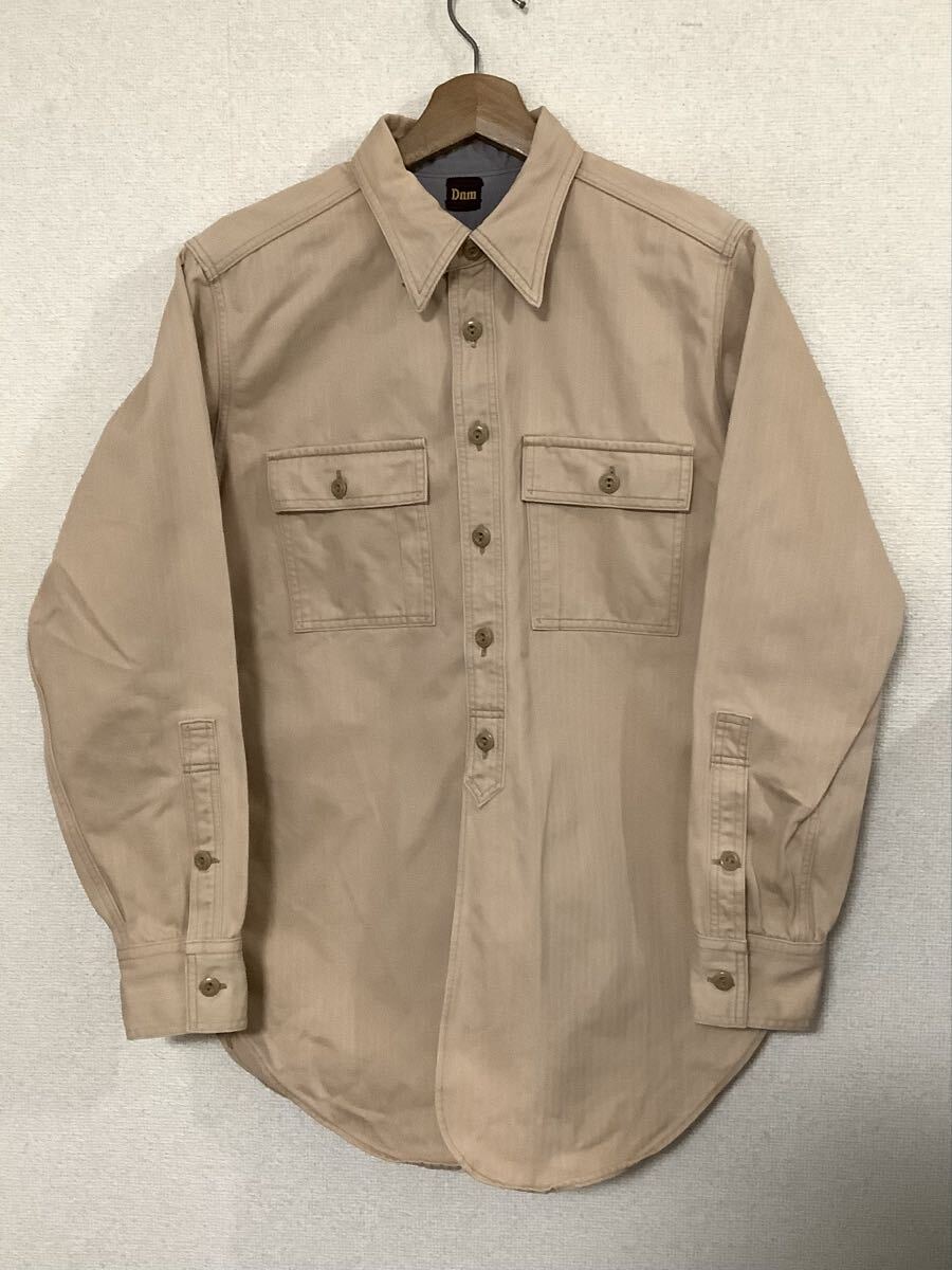 DNM ドゥニーム チンスト ヘリンボーンワークシャツ コットンシャツ レプリカ アメカジ カジュアル メンズ ビンテージ拍卖